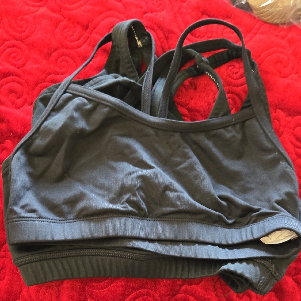 Bundle Of 3 Black Dance Sports Bras, Adult SMALL, MOTIONWEAR and VARSITY SPIRIT